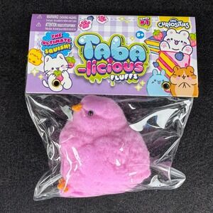 Orb Curiosities Taba-licious Fluffs Series 1 Pink Chick Fuzzy Squishy Toy NEW